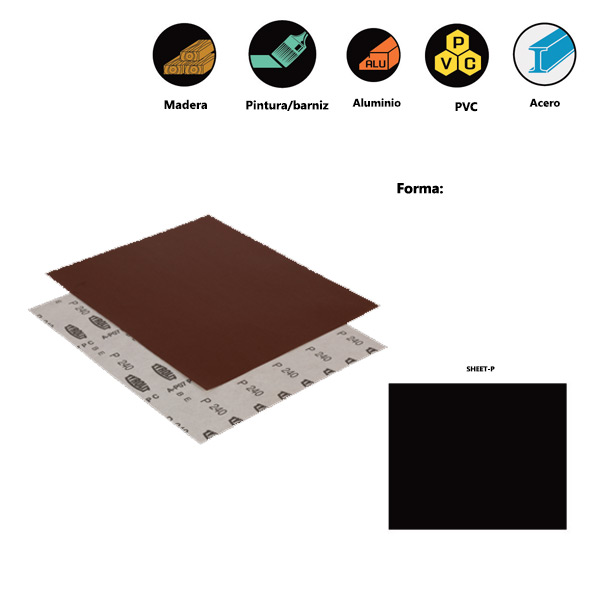 PREMIUM*** A-P07 P C paper sheets for steel, non-ferrous metals, wood, paints and varnishes PREMIUM*** A-P07 P C paper sheets for steel, non-ferrous metals, wood, paints and varnishes