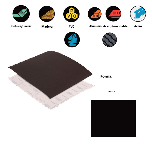 Hojas de tela BASIC* A-B01 C JJ para plástico, madera, pintura y barniz Hojas de tela BASIC* A-B01 C JJ para plástico, madera, pintura y barniz