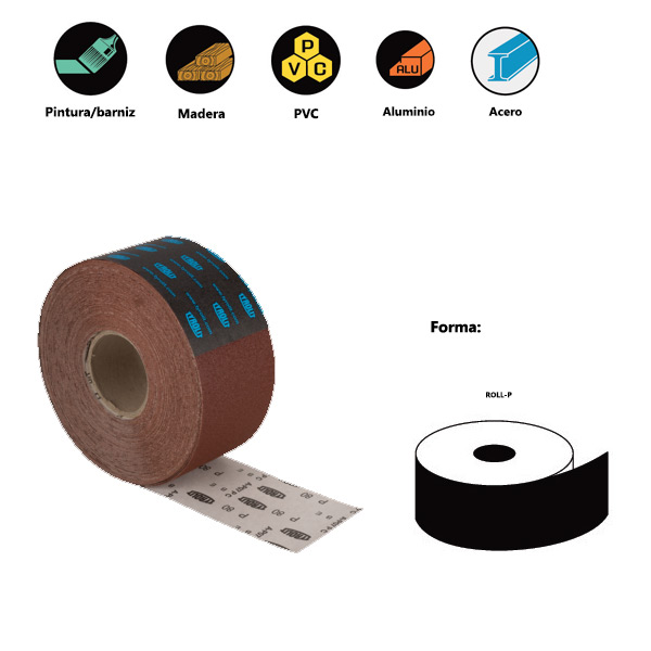 PREMIUM paper rolls*** A-P07 P C for steel, non-ferrous metals, wood, paints and varnishes PREMIUM paper rolls*** A-P07 P C for steel, non-ferrous metals, wood, paints and varnishes