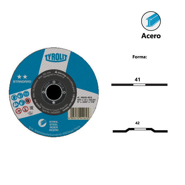 Tyrolit STANDARD** LONGLIFE steel cutting discs Tyrolit STANDARD** LONGLIFE steel cutting discs
