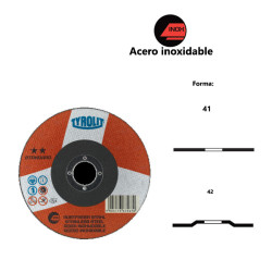 Discos de corte STANDARD** para acero inoxidable