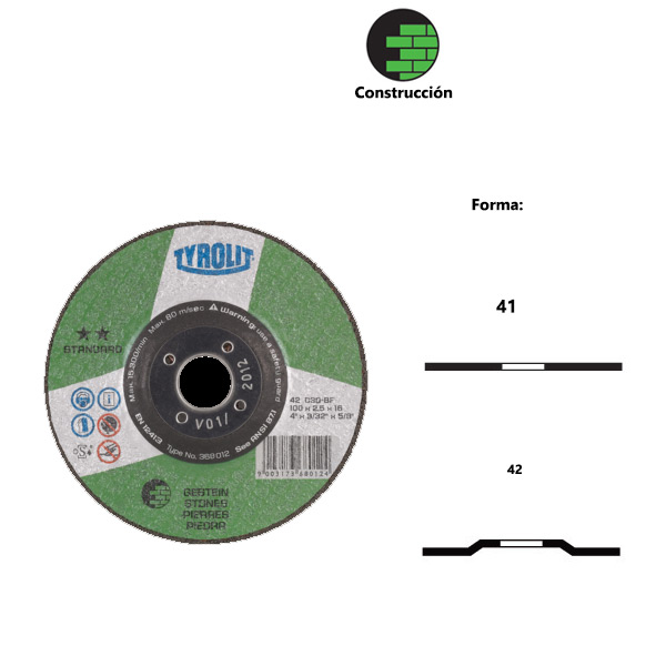 Discos de corte STANDARD** para piedra Discos de corte STANDARD** para piedra