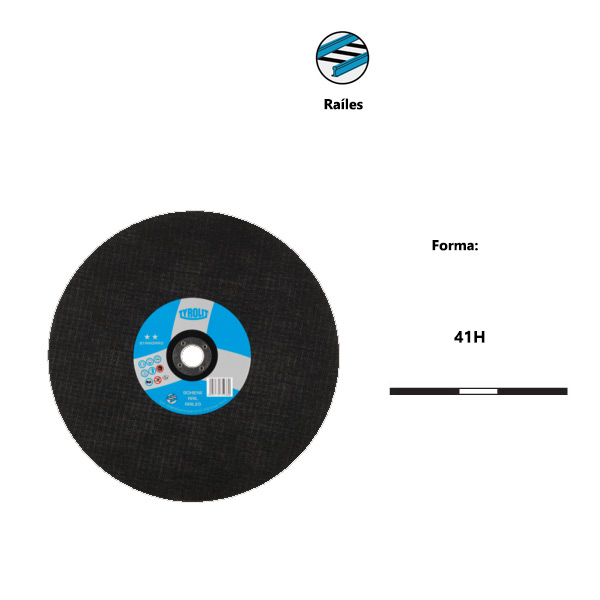 Discos de corte STANDARD** para raíles