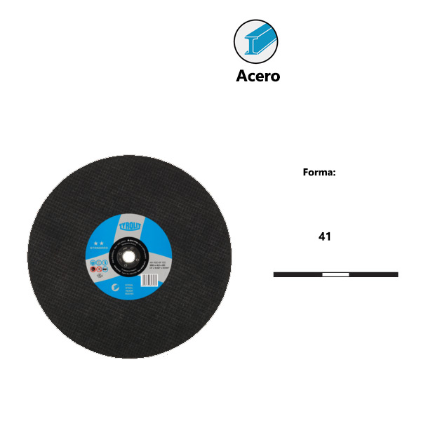 Discos de corte STANDARD** para acero