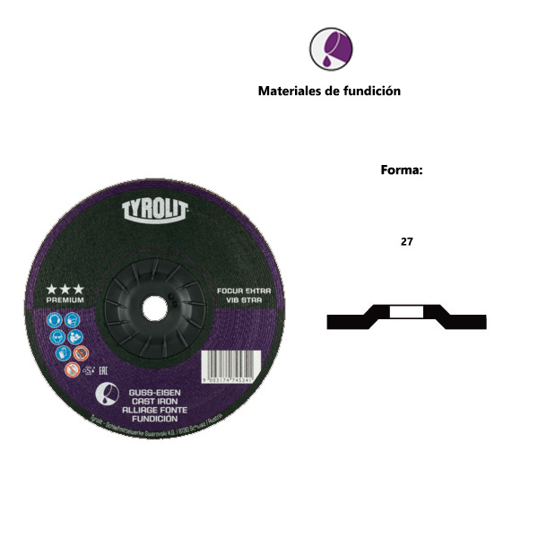 PREMIUM*** grinding discs FOCUR EXTRA VIBSTAR for cast iron PREMIUM*** grinding discs FOCUR EXTRA VIBSTAR for cast iron