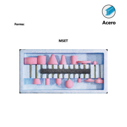 Kit de meules céramiques avec tige PREMIUM*** pour l'acier