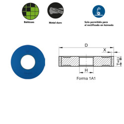 External cylindrical grinding VIB STAR Diamond resin for tungsten carbide and industrial ceramics