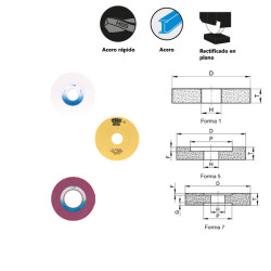 Conventional ceramic pendular plane grinding for low-alloy and non-alloy steels