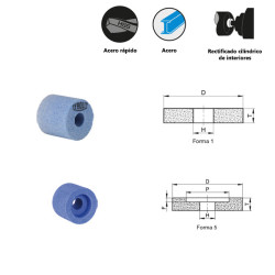 Rectification cylindrique interne conventionnelle en céramique pour les aciers fortement alliés et les aciers rapides