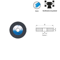 Wheels for pedestal grinding machines Conventional ceramic for low alloy and non-alloy steels