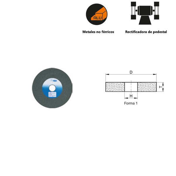 Muelas cerámicas convencionales para rectificadora de pedestal para metales no férricos