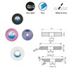 Outils de meulage pour affûteuses automatiques pour scies circulaires et alternatives et scies à ruban stellitées et scies à rub