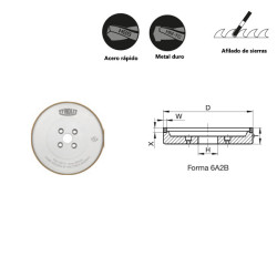 Resin-bonded tools for resharpening straight blades for tungsten carbide and high speed steel