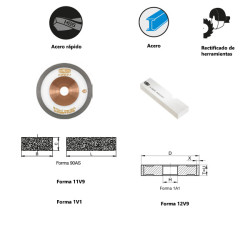 Meulage d'outils CNC avec CBN à liant métallique pour le meulage sous arrosage d'aciers fortement alliés et d'aciers rapides