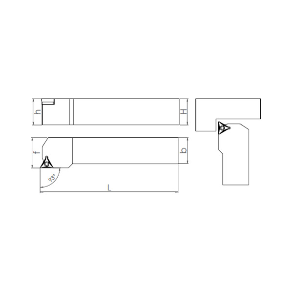 Lathe Tool Holder STJC 93º Exterior