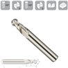 Z2 Fraise Cylindrique À Bout Hémisphérique Aluminium No Revêtement Normale