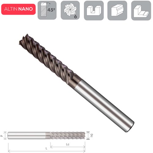 Z6 Multi Flute End Mill Long & Extra Long Series