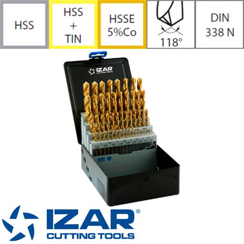 Drill Bit Set with 0,25mm intervals Izar