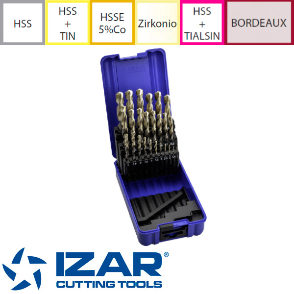 Drill Bit Set with 0,50mm intervals Izar