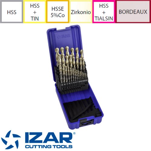 Jeu de Forets à intervalles de 0,50mm Pré Taraudage Izar