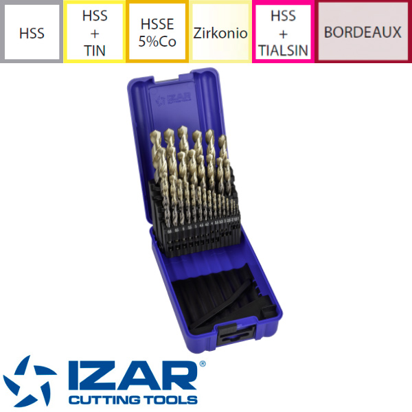 Drill Bit Set with 0,50mm intervals Before Threading sizes Izar Drill Bit Set with 0,50mm intervals Before Threading sizes Izar