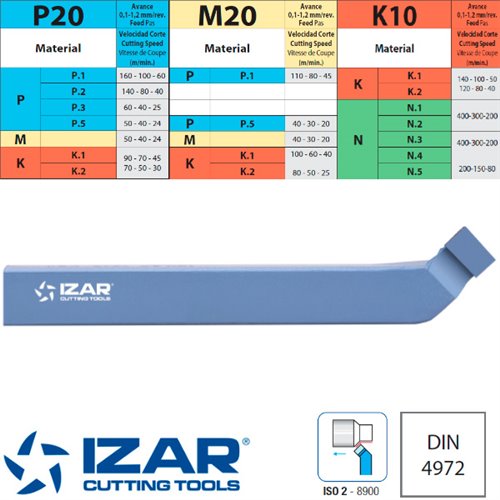 Izar Bent Brazed Turning Tool Widia ISO 2