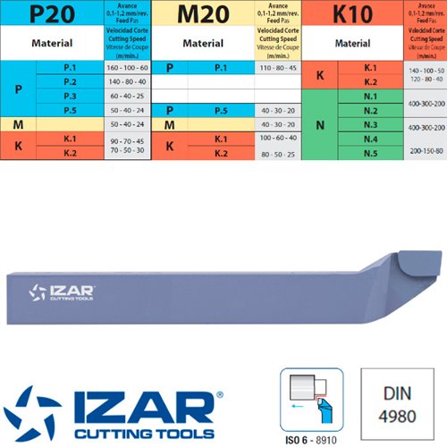 Izar Offset Side Brazed Turning Tool Widia ISO 6