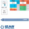 Izar Portaherramientas Soldadas de Widia ISO 10 para Cilindrado Recto