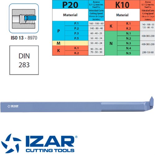 Izar Outil de tour plaquette soudé taraudage interieur Widia ISO 13