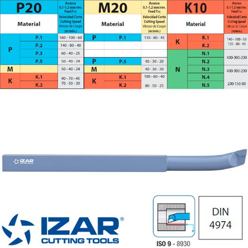 Izar Internal Sharped Brazed Turning Tool Widia ISO 9