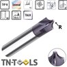 Solid carbide quadrant mill with corner radius