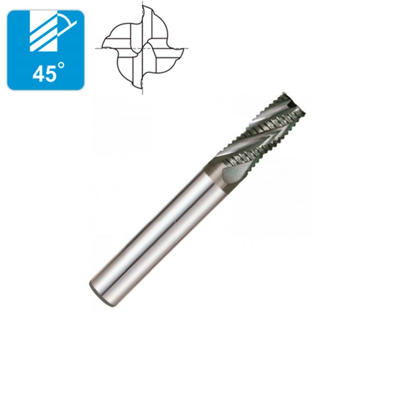 Carbide Mill 4 Flutes Diameter 12 Coarse Roughing TiCN 56HRC Carbide Mill 4 Flutes Diameter 12 Coarse Roughing TiCN 56HRC