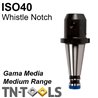 Whistle Notch End Mill Holders DIN2080 ISO40 Medium Range