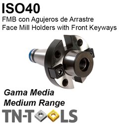 Face Mill Holders DIN2080 ISO40 with Front Keyways and Drive Holes Medium Range