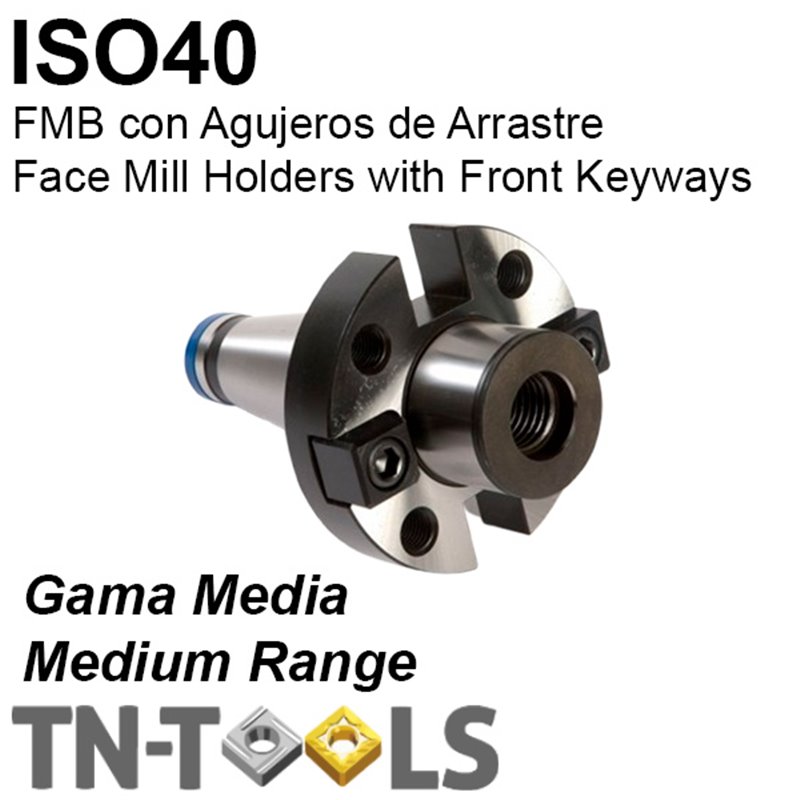 Face Mill Holders DIN2080 ISO40 with Front Keyways and Drive Holes Medium Range