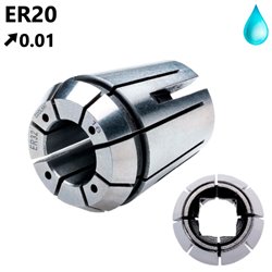 Tapping collets ER with seal and cooling channels square locking drive for tapping drills ER20
