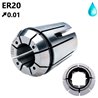 Tapping collets ER with seal and cooling channels square locking drive for tapping drills ER20