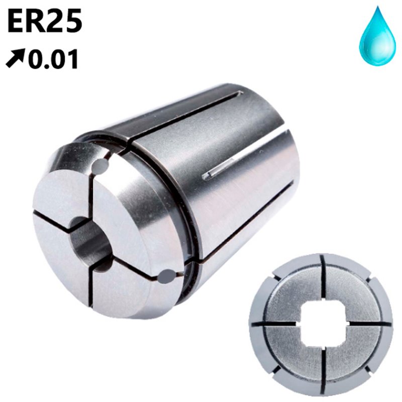 Tapping collets with square locking drive for tapping drills with seal for IC ER25 Tapping collets with square locking drive for tapping drills with seal for IC ER25