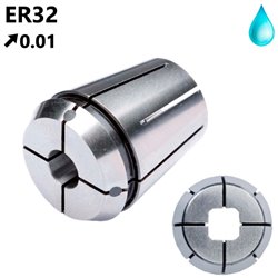 Tapping collets with square locking drive for tapping drills with seal for IC ER32