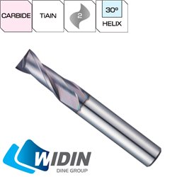 2 Flutes Square Endmill TiAlN HRc30-50