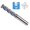 Mills Carbide 4 Cortes Serie Larga Recubrimiento TiCN 56HRC