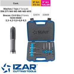 INOX Through Hole Taps and Drill Bits Set