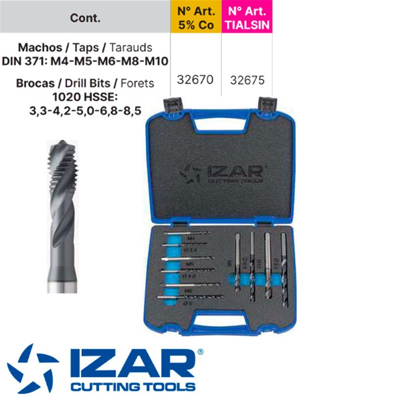 Blind Hole Stainless Steel Taps and Bits Set Blind Hole Stainless Steel Taps and Bits Set