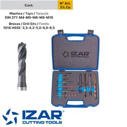 Set of Taps and Drill Bits Alloy Materials Blind Hole
