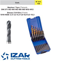 Blind Hole INOX Taps and Drill Bits Set