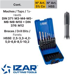 Through Hole Taps and Drill Bits Set Reinforced Handle Entry C