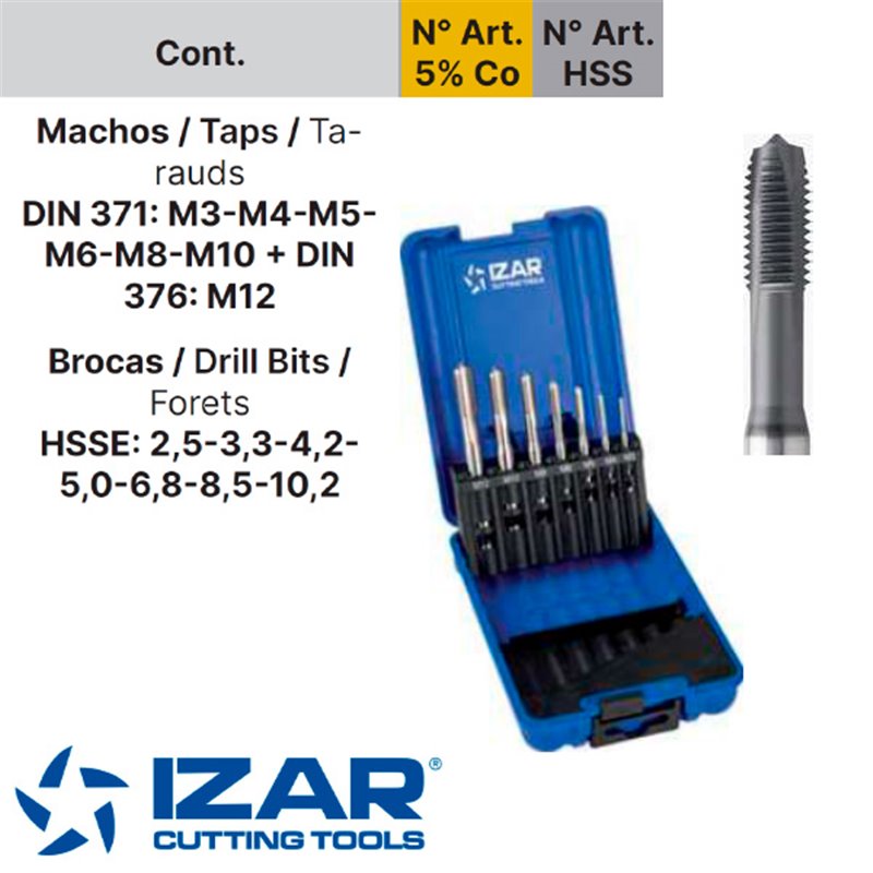 Through Hole Taps and Drill Bits Set Reinforced Handle Entry C Through Hole Taps and Drill Bits Set Reinforced Handle Entry C
