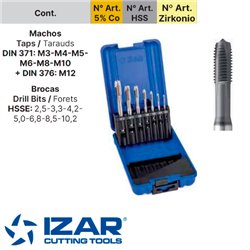 Through Hole Taps and Drill Bits Set Reinforced Handle Entry B