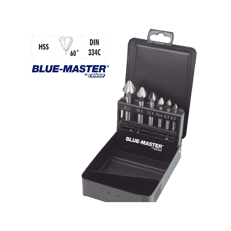 Set de Avellanadores 60º HSS DIN334C Blue-master Set de Avellanadores 60º HSS DIN334C Blue-master