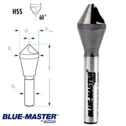 Avellanador HSS Blue-Master para Desbarbar con Agujero 60º